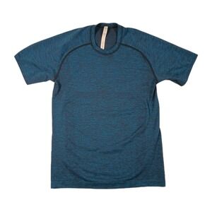 Lululemon T-Shirt Mens Size Small Blue Performance Metal Vent Tee Active Gym